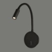 Immagine di Lampada Faretto Nero Orientabile Per Comodino Led 3000k Lyon ACB