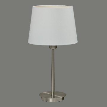 Immagine di Lumetto Comodino Marta Nichel con Paralume Bianco Ø14 cm ACB