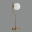 Immagine di Lampada Comodino Oro Con Sfera Vetro Bianco Maui 55 cm ACB