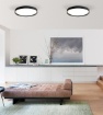 Immagine di Plafoniera Led Rotonda Minsk Nero 40 cm 22w CCT ACB