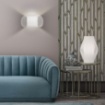 Immagine di Applique Decorativa Design Bombato Tessuto Bianco Mirta ACB