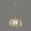 Immagine di Sospensione Mirta Paralume Listelli Color Pietra 1xE27 Ø38 cm ACB