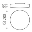 Immagine di Plafoniera Moon Vetro Bianco 28cm Per Bagno 2xE27 IP44 ACB