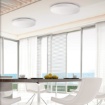 Immagine di Plafoniera Rotonda Bagno Grande Vetro Bianco 50 cm IP44 Moon ACB
