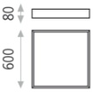 Immagine di Plafoniera Bianca Quadrata Led 68W CCT Munich 60x60 cm ACB