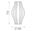 Immagine di Lume Alto Vaso Decorativo 1xE27 Mirta Bianco H71 cm ACB