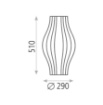 Immagine di Lampada Da Terra Tavolo Mirta 51 cm Design Affusolato Color Pietra ACB