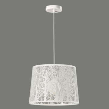 Immagine di Sospensione Nintu Paralume Decorativo Traforato Metallo Bianco Ø35 cm ACB