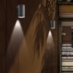 Immagine di Applique Esterno Cilindro Antracite Mono Emissione E27 IP65 Nori ACB