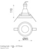 Immagine di Faretto Rotondo Da Incasso Nork GU10 Bianco 85 mm ACB