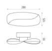 Immagine di Applique Decorativa Design Intreccio Bianco Norma Doppia Emissione Led ACB
