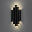 Immagine di Applique Design Cannettato Robin Nero Retroilluminazione Led 21w 3000k ACB
