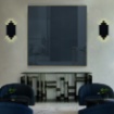 Immagine di Applique Design Cannettato Robin Nero Retroilluminazione Led 21w 3000k ACB