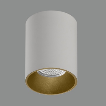 Immagine di Faretto Spot Cilindro Fisso Da Soffitto Bianco Oro Soul ACB