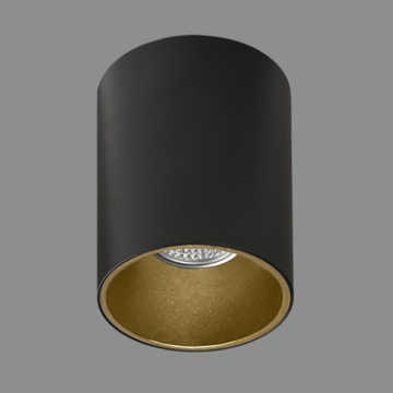 Immagine di Faretto Soul Spot GU10 Cilindro Nero Oro 8 cm ACB