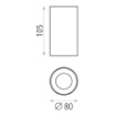 Immagine di Lampada Plafone Soul GU10 Cilindro Alluminio Nero e Oro Ø8 cm ACB