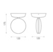 Immagine di Lampada Da Soffitto Disco Ruotabile Taglio di Luce Led 7w 3000k IP65 ACB