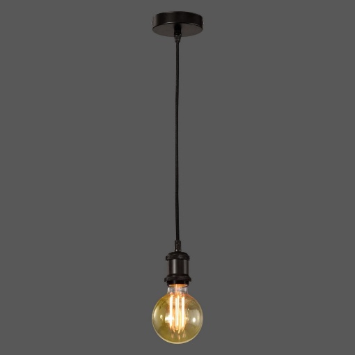 Immagine di Sospensione Vintage Pendel Nero Tana Portalampada E27 Ø10 cm ACB