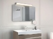 Immagine di Applique Squadrata Cromo 60cm Da Specchio Led 18w CCT Tavi IP44 ACB