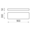 Immagine di Plafoniera Rettangolare 90x30 Turin Bianco Led 39w CCT ACB