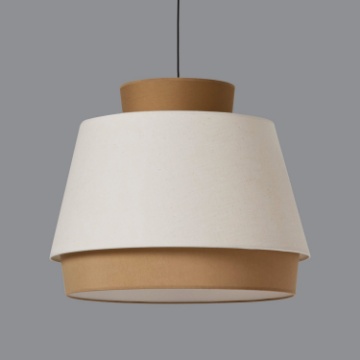 Immagine di Lampadario Aspen Grande Paralume Sabbia Bianco 60 cm ACB