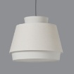 Immagine di Lampadario Grande Paralume Lino Bianco Aspen 60 cm ACB