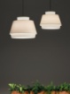 Immagine di Lampadario Grande Paralume Lino Bianco Aspen 60 cm ACB
