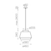 Immagine di Lampada a Sospensione Aspen Paralume Lino Sabbia Ø45 cm ACB