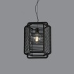 Immagine di Lampada a Sospensione Nera Paralume Corda L35,5 cm ACB