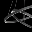 Immagine di Lampadario Doppio Anello Nero Led 88w 4000k Per Salotto Rim Maytoni