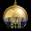 Immagine di Lampadario Fermi Oro 5 Sfere Vetro con Cristalli Decorativi Maytoni