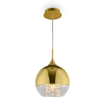 Immagine di Piccola Sospensione Fermi Oro Sfera Vetro Cristalli Decorativi Maytoni