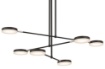 Immagine di Lampadario Moderno Nero Dischi Orientabili Led 38w 3000k Fad Maytoni