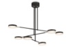 Immagine di Lampadario Moderno Nero Dischi Orientabili Led 38w 3000k Fad Maytoni
