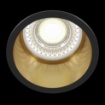 Immagine di Faretto da Incasso Rotondo Moderno Reif Oro con Bordo Nero Maytoni