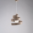 Immagine di Lampadario Metallo Spirale Tortora Moderna Helix Be Light