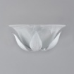 Immagine di Applique Ferro Battuto Bianco Argento Mezzaluna Vetro Esse Be Light