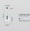 Immagine di Lampadario a sospensione Ampolla Vetro Trasparente Azuma Fan Europe