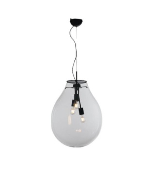 Immagine di Lampadario Ampolla Vetro Trasparente 48 cm Azuma Fan Europe
