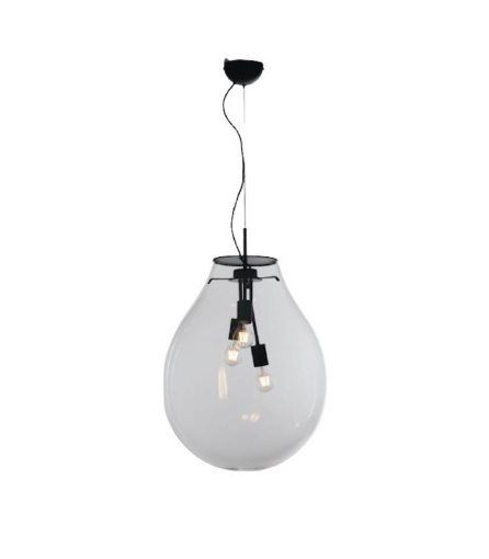 Immagine di Lampadario Ampolla Vetro Trasparente 48 cm Azuma Fan Europe