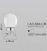 Immagine di Lampada Ampolla Vetro Trasparente 38 cm Azuma Fan Europe