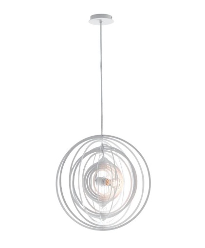 Immagine di Lampadario Bianco Moderno Cerchi Concentrici Club Fan Europe