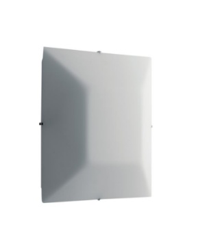 Immagine di Plafoniera Vetro Quadrato Bianco 25x25 Osiride Fan Europe