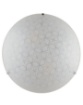 Immagine di Plafoniera Rotonda Vetro Bianco Granigliato Decoro Stella Esagram PL50 Fan Europe