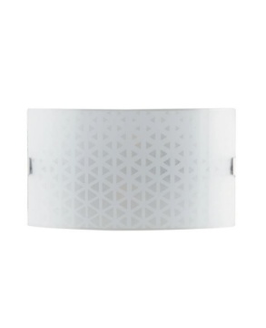 Immagine di Applique In Vetro Bianco Decoro Graniglia Maori Fan Europe