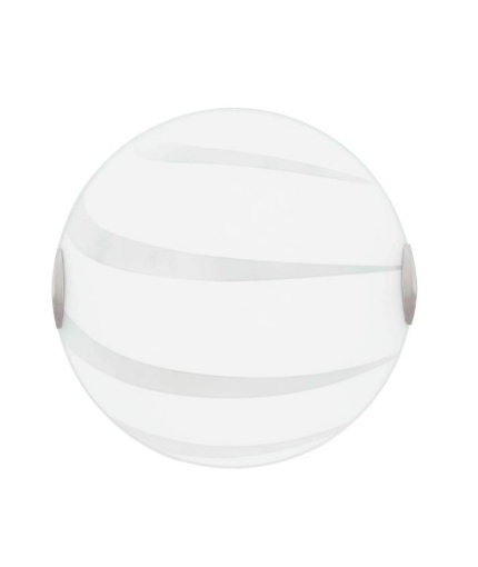 Immagine di Plafoniera Vetro Bianco Decoro Satinato Cri PL30 Fan Europe