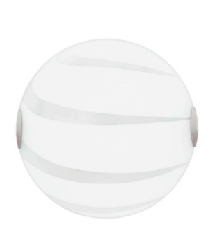 Immagine di Plafoniera Vetro Bianco Decoro Satinato 40 cm Cri Fan Europe