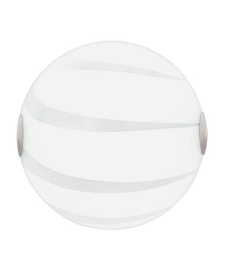 Immagine di Plafoniera Vetro Bianco Decoro Satinato 40 cm Cri Fan Europe