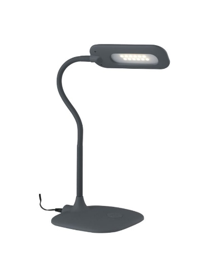 Immagine di Lampada Da Scrivania Flessibile Led Dimmerabile Grigio Darwin Fan Europe