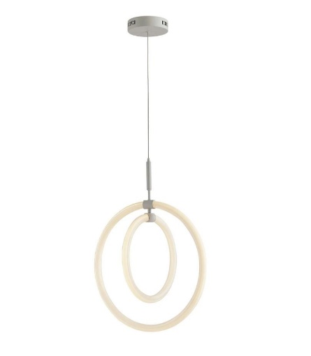 Immagine di Lampadario Led Moderno Doppio Anello Luminoso 50w 4000k